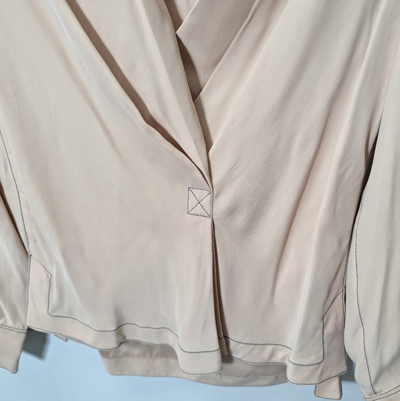 Rag and Bone Shields Silk Drape Front Blouse - Picture 14 of 14